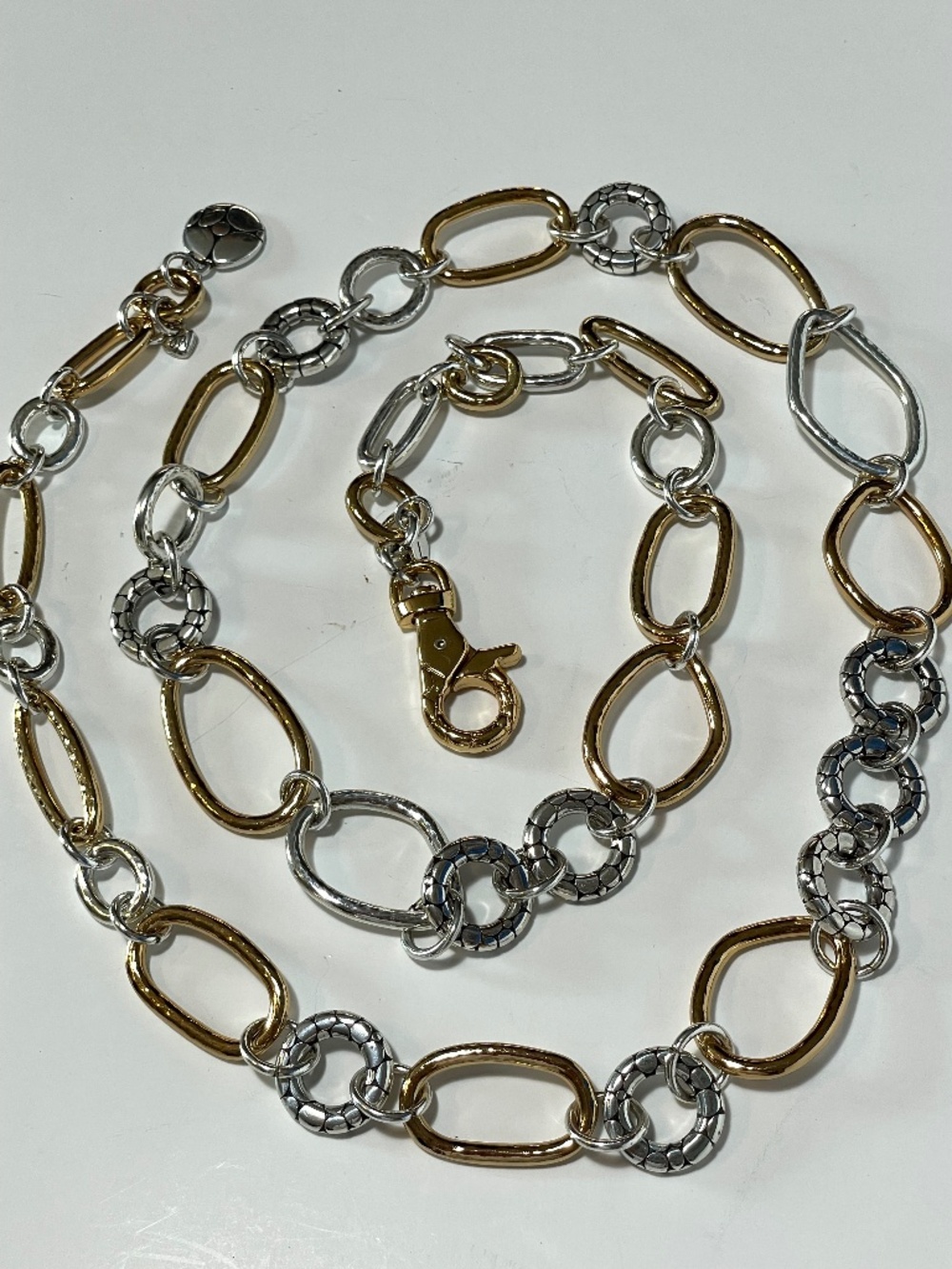 Brighton Vintage Two-Tone Gold Silver Chain Belt